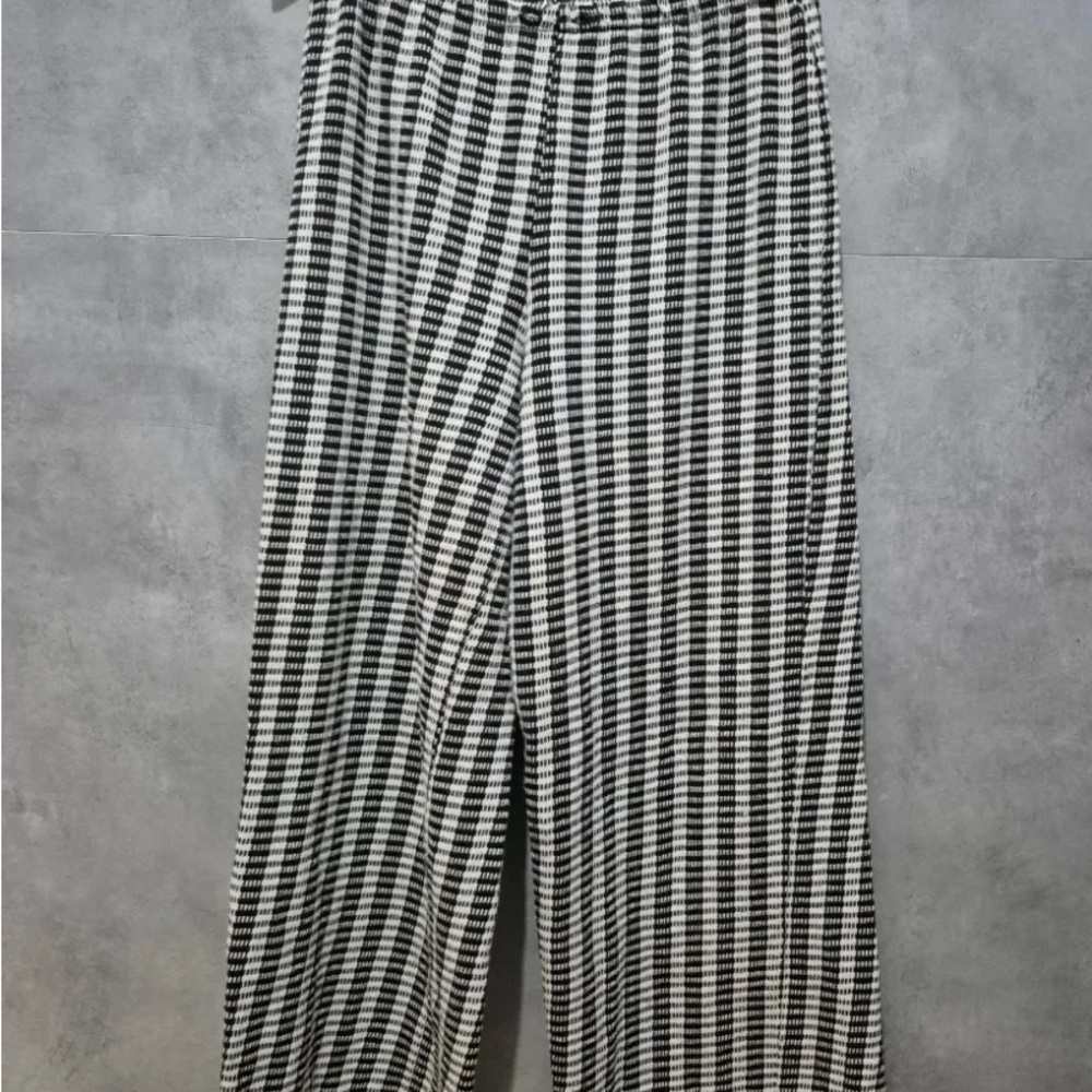Black and White Checkered Pants and Vest